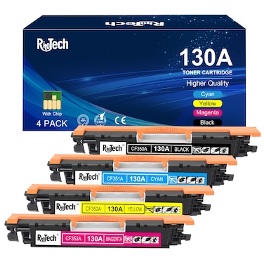 130A Toner Cartridge,Compatible Replacement for HP 130 A CF350A CF351A CF352A CF353A for HP Color Laserjet Pro MFP M177fw M176n M177 M176 Printer,Black Cyan Yellow Magenta,4 Pack