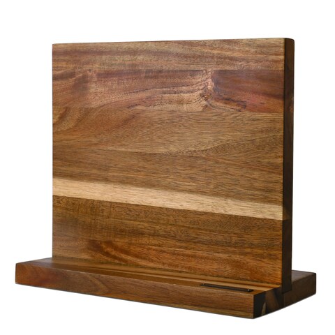 YOUSUNLONG Magnetic Knife Block - Magnetic Knife Holder - Magnetic Knife Stand - Double Sided Magnetic Acacia Wood - Holds 10 inch knives - Large Cutlery Display Stand and Storage Rack