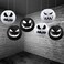 6 Pieces Halloween Paper Lanterns Party Decorations Halloween Hanging Lanterns Decorative for Home Outdoor Yard Party Supplies Favors 11.8 x 11 inch, White, Black (Normal Style)