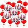 Mudder 20 Pieces Chinese Lunar New Year Lanterns Decor Includes 12 Inch Cherry Flowers Paper Lanterns 7.5 Inch Chinese Red Lanterns for Chinese Japanese Asia Home Restaurant Wedding(White)