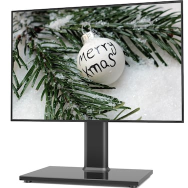 Universal TV Stand/Base Table Top TV Stand with Wall Mount for Most 27 30 32 39 40 42 43 49 50 55 60 Inch LCD LED Plasma Flat Screen TVs, Vesa Mount Holds up to 88 lbs, 9 Level Height Adjustable