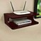 Zig Zag Wooden Floating Wall Tv Shelf Entertainment Centre Wall Mounted Component Shelf for Cable Boxes, Games Consoles, TV Accessories