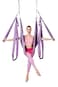Aerial Yoga Swing Set - Yoga Hammock Aerial Swing - Aerial Sling Inversion Fly Kit - Flying Yoga Inversion Tool - Antigravity Ceiling Hanging Yoga Sling - Adult Kids Arial Door Yoga Swing (LPURPLE)