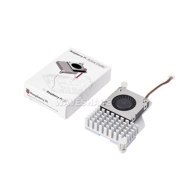 Coolwell Official for Raspberry Pi Active Cooler Fits Raspberry Pi 5 with Temperature-Controlled Blower Fan Aluminium Heatsink
