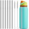 Mity rain 8PCS Metal Straw for Owala 24OZ/32OZ - Stainless Steel Straws for Owala Straw Replacement, Metal Straws Reusable and Straw Cleaning Brush Compatible with Owala FreeSip Water Bottle