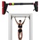 FICTOR Door Pull up Bar for Doorway, Strength Training Equipment, Adjustable 30''-37'' Door Frame, Non-slip Chin up Bar for Home Gym, with No Screw Installation (Red-S（30''-37''）)