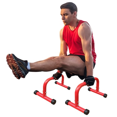 LSKSSNG Dip Stand Station, Adjustable Height Dip Station for Strength Training, Heavy Duty Steel Parallel Push Up Stand, Home Gym Fitness Workout Dip bar Station,Tricep Dips, Pull-Ups, Push-Ups