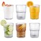 BJMEDYM Ribbed Glassesware 14 Oz Ripple Drinking Glasses Iced Coffee Glasses Glass Cup Set Of 6 Vintage Drinking Glasses Water Glasses Fluted Glassware Cocktail Glass Cute Glass Cups