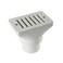 YXQ Floor Drain 2-Inch White ABS Drain Grate Water Overflow Outlet Base Replacement Fittings