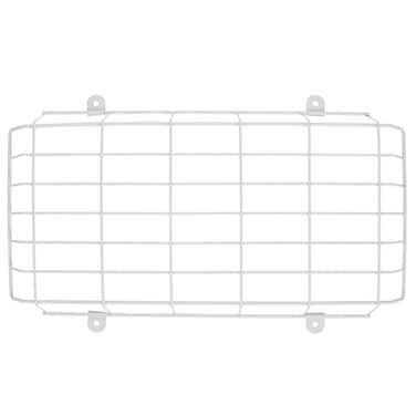 KONTONTY Exit Light Exit Signs for Business Emergency Light Cage Guard Exit Sign Protector Led Light Strips Battery Powered Tinsel Emergency Light Wire Guard Classic Grille Iron White