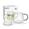 Glass Tea Infuser Cup with Filter and Lids, Borosilicate Glass Tea Mugs with Strainer for Blooming Tea &amp; Loose Leaf Tea, Steeping Tea Cup Gift Kit, Lead-free, Microwave Safe, 14oz