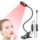 GREENIC Led Red Light Therapy Lamp, 660nm 850nm Small Portable USB Near Infrared Light Device at Home with Gooseneck and Clamp for Face, Body, Neck, Skin, Feet, Knee, Hands, Back, Shoulder, Legs
