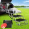Dog Car Ramp for Large Dogs, Aluminum Foldable Dog Steps for Large Dog，Lightweight Dog Stairs for Cars SUV, High Beds &amp; Trucks，Supports up to 150 lbs