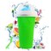 NUFR Slushie Maker Cup, Magic Quick Frozen Smoothies Cup Cooling Cup Double Layer Squeeze Cup Slushy Maker, Homemade Milk Shake Ice Cream Maker DIY it for Children and Family