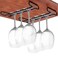 GeLive 10 Inch Set of 2 Under Cabinet Wine Glass Rack Stemware Holder Glass Storage Hanger Organizer for Kitchen and Bar (Black)