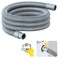 Saillong Universal Dehumidifier Drain Hose, Drain Hose Extension Kit with Rubber Adapter and Connect Clamp, Flexible Drain Hose for Most of Dehumidifiers, Air Conditioners, Garden Faucets (6.5 Feet)
