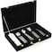 Pickmesh Velvet Silverware Storage Box, Flatware Case with Lid and Handle, Utensil Chest Organizer Container Wedding Mother's Day Birthday Gifts for Kitchen Spoon Fork Knives Organizing(Black)