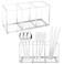Rainmae 2Pack Acrylic Cutlery Storage Organizer, Plastic Cutlery Utensil Holder Storage Organizer Caddy for Kitchen Countertop Organization - Holds Fork, Knife, Spoon, Silverware Tableware Storage Box