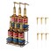 Coffee Syrup Organizer Rack, (6 Bottle Capacity),2 Tier Coffee Syrup holder for Coffee Bar Accessories,Kitchen,Storage for Syrup, Wine, Dressing（Black）