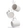 Patelai 14 Inch Acrylic Coffee Mug Tree Mug Holder Tree Coffee Mug Rack Cup Holders for Counter with 6 Hooks Removable Mug Stands(White, Acrylic)