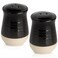 Hasense Salt and Pepper Shakers Set, Ceramic Salt Pepper Shaker for Kitchen, Black Farmhouse Decor Salt Container, Perfect for Cooking, Dining, Camping, BBQ