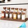 FavorFlavor 12 Pcs Spice Jars with Label &amp; Organizer, Thickened Glass Seasoning Jars with Wooden Lids &amp; Rack, Airtight Sealing Seasoning Bottles, Spice Jars with Shaker Lids