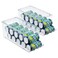 SCAVATA Soda Can Organizer for Refrigerator, Stackable Canned Food Pop Cans Container Can Holder Dispenser with Lid for Fridge Pantry Rack Freezer, Clear Plastic Storage Bins (Holds 10 Cans)