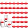 Nuanchu 30 Pcs 1.5'' Unscented Floating Candles Bulk for Centerpieces Votive Floating Candles Cylinder Vases Candles Floating Candles for Valentine's Day Wedding Party Decoration(Red)