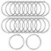 uxcell 20 Pack Metal Curtain 2.5 Inch Snap Joint Drape Ring Loops for Bathroom Curtain Rods Plating Finish, Silver Tone