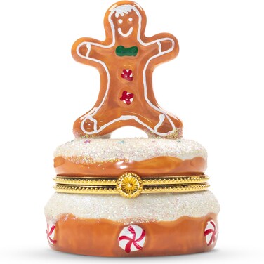 Gingerbread Man Christmas Candle, Icing Gingersnap Scented, 100% Soy Wax, Tea Light Candle Holder, Perfect for Gift Giving and Table Decor