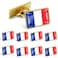 12/Pack Official FR France Flag Pins Bulk - Metal French National Lapel Pin