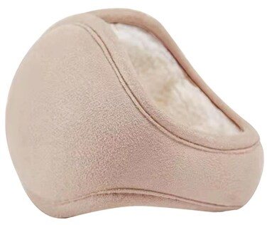Caistre Winter Warm Outdoor Earmuffs, Foldable Ear Warmers Knit Furry Fleece Ear Muffs for Women Men B-black