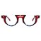 Zeelool Classic Half-frame Round Glasses with Non-prescription Clear Lens for Men ZJGA332547-05 Red