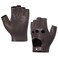 Harssidanzar Mens Fingerless Half Finger Leather Driving Gloves Lambskin Unlined Upgrade GM032US, Brown,Size S