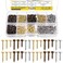 Mardatt 1600Pcs 3 Sizes Small Tiny Nails Assortment Kit, 1x6mm, 1x8mm 1x10mm Tiny Wooden Nails Hardware Tiny Nails Assorted Wall Nails Set for Pictures Hanging Woodworking Gold Bronze Silver