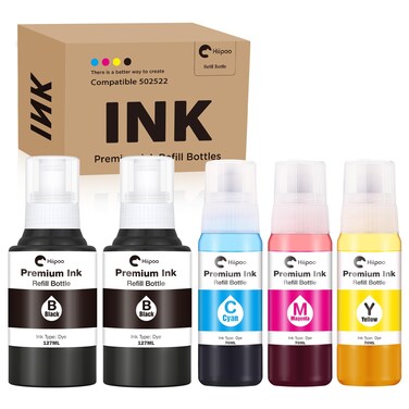 Hiipoo Refill Ink Bottle Replacement for Epson 502522 (Not for Sublimation) for ET-2750 ET2720 ET-2803 ET-2800 ET-3750 ET-4750 ET-3760 ET-4760 ET-2850 ET-4800 ET-3700 ET-15000 Printer