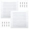 Tobeelec 2 Pcs Attic Vents Gable Vents, Aluminum Wall Vent Metal Shed Vent with Screen Mesh Square Vent Louver Vent Grille for Exterior Door House Attic Garage Ceiling (10 x 10 Inch)