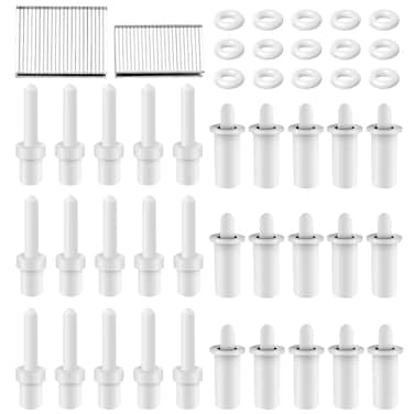 85 Pcs Shutter Repair Tool Kit Plantation Shutter Repair Set Shutter Fasteners Replacement Repair Pins Spring Loaded Drywall Repair Clips Pins Louvers for CasementInside, Windows Inside, White
