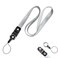 Durable Lanyard for iFLYTEK Translator, 23.63" Lanyard with Soft Polyester, Detachable Safety Buckle and Leather Connector, Applicable for Device, ID Badge, Key, Silver