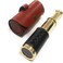 Smizzy 6" Handheld Brass Telescope with Leather Bag - Maritime Pirate Navigation