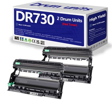 OKGO Compatible Drum Unit Replacement for Brother DR730 DR-730 DR760 760 (Not Toner) for HL-L2350DW HL-L2370DW HL-L2395DW HL-L2325DW MFC-L2750DW MFC-L2710DW L2690DW Printer
