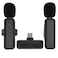 2 Pack Wireless Mini Lavalier Lapel Microphone for iPhone 15,16,Android Phone - 80ft Cordless Clip on Dual Mics with Noise Reduction 5H Working Time for Video Recording Vlogging, YouTube, Interview