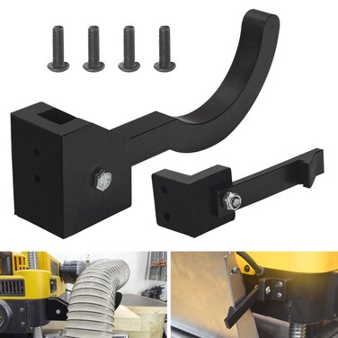 Dust Hose Guide &amp; Outfeed Table Hook for Dewalt DW735 &amp; DW735X Planer, Replaces the Long Crank Handle - Keeps Outfeed Table Folded Easy Storage