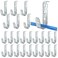 Zonon 25 Pcs Ceiling Mount J Hooks Cable Management Heavy Duty Galvanized Steel Metal Support J Hooks for Hanging Attaching to Vertical Surfaces (Ceilings, Beams) G60 Galvanized Steel (3/4 Inch)