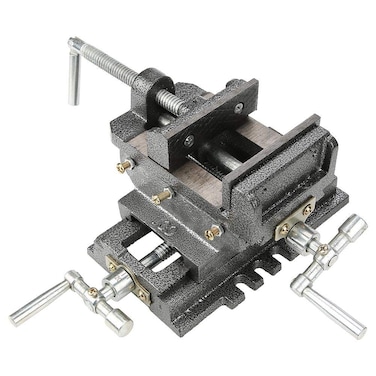 Cross Slide Drill Press Vise 4-Inch Heavy Duty Benchtop Compound Cross Slide Vise Metal Milling Bench Mount Clamp Machine Vice Holder Clamping Tool