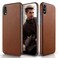 LOHASIC for iPhone XR Case, Premium Leather Slim Fit Flexible Defender Anti-Slip Soft Grip Scratch Resistant Protective Cover Soft Cases Compatible with iPhone XR (2018) 6.1 inch - Brown