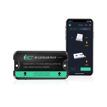 Wireless RV Leveling System, RV Leveler Pro, Bluetooth Leveler for Campers, Real-Time Precise Leveling Measurements with User-Friendly Phone App, Lithium Batteries Included, Fit for iOS &amp; Android