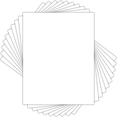Golden State Art, 8.5x11 White Backing Board, Backer Boards for Frame, Picture (10 Pack)