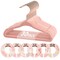 Baby Hangers, VIS&#39;V 11 Inch Pink Velvet Kids Hangers with 6 Pcs Size Dividers Non Slip Nursery Children Closet Clothes Hangers for Infant Toddler Girls and Boys 30 Pcs