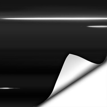 VViViD Gloss Black Vinyl Wrap Adhesive Film 0.5ft x 5ft Air Release Decal Sheet